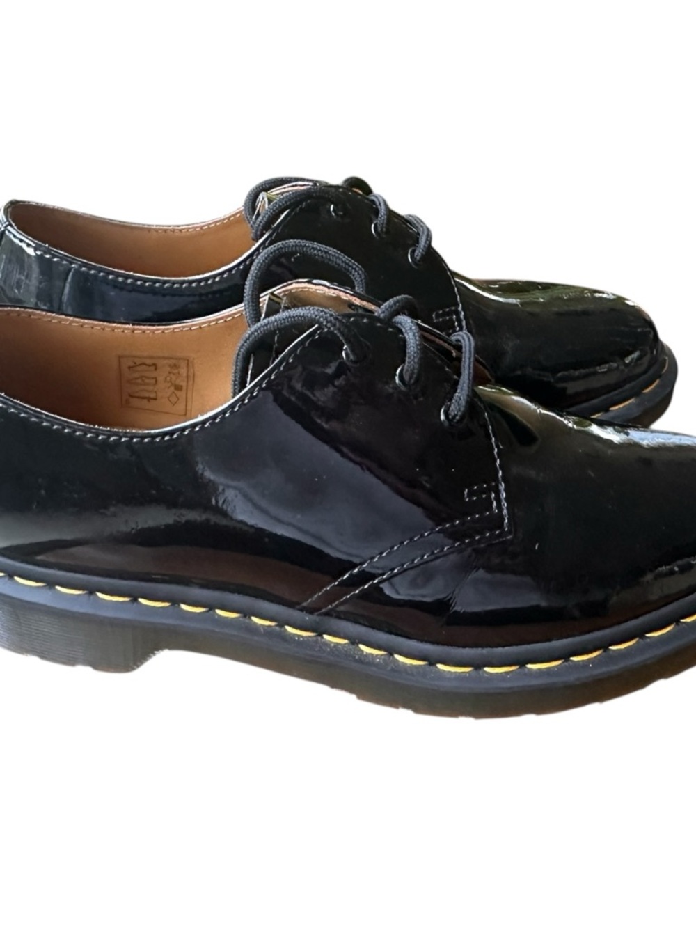 DR. Marten’s Women's Lace Up Black Patent Leather Oxford Shoes Size 8